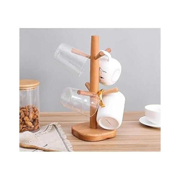 Hooshion Soporte para tazas de madera soporte para tazas