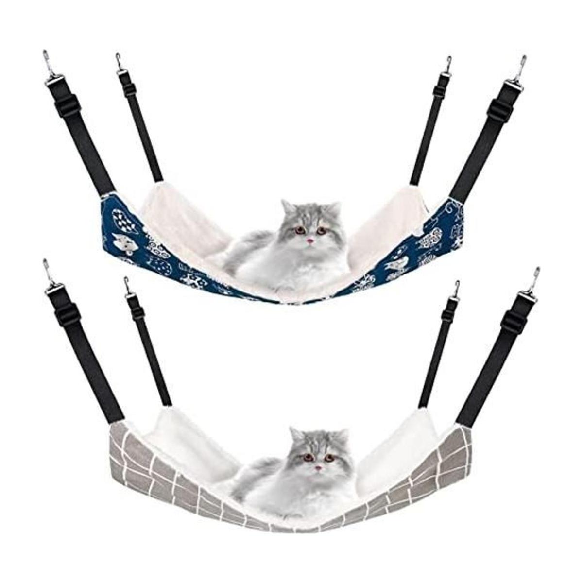 Hamaca colgante reversible para gatos suave