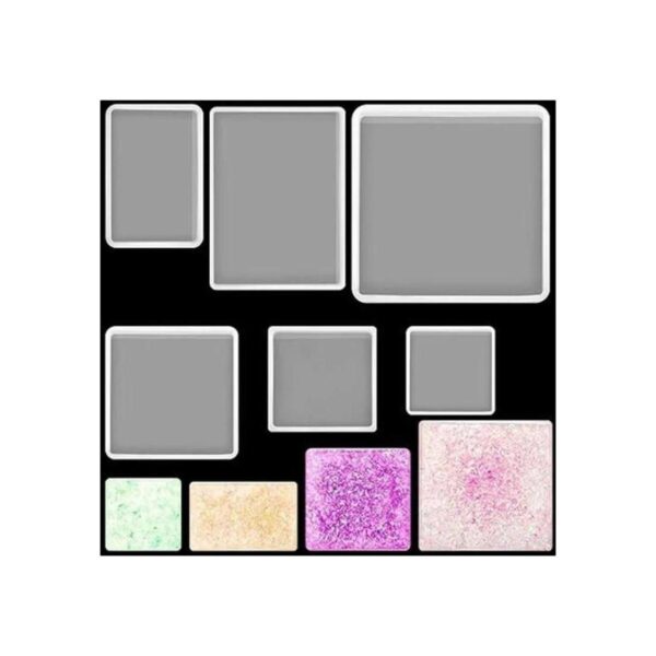 Moldes de resina de silicona 6 piezas varios tamaños y