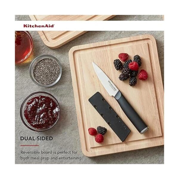KitchenAid Tabla de cortar clásica de madera de goma con