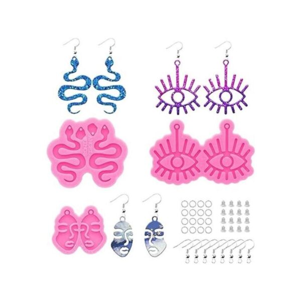 Juego de 103 moldes de resina para aretes Molde de