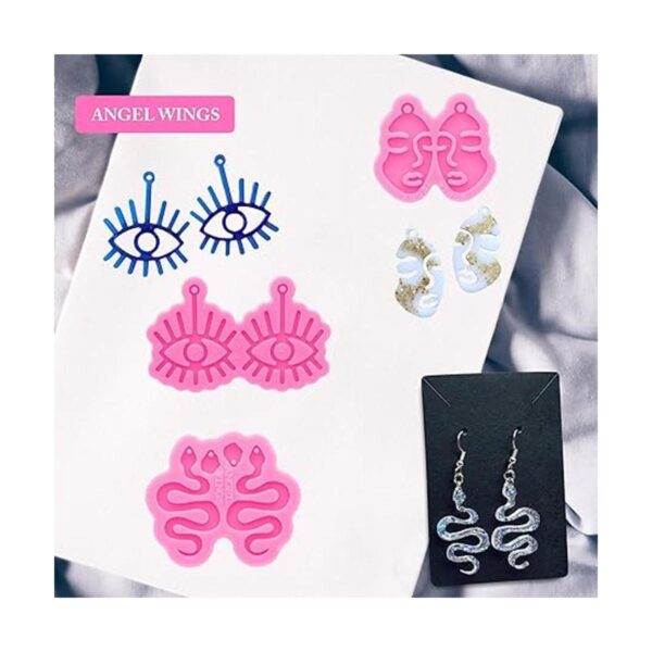 Juego de 103 moldes de resina para aretes Molde de