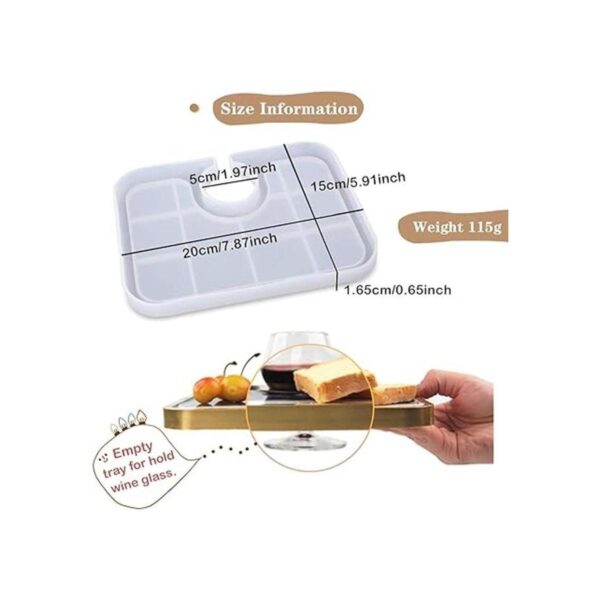 KyeeaDIY Bandeja rectangular de resina para desayuno