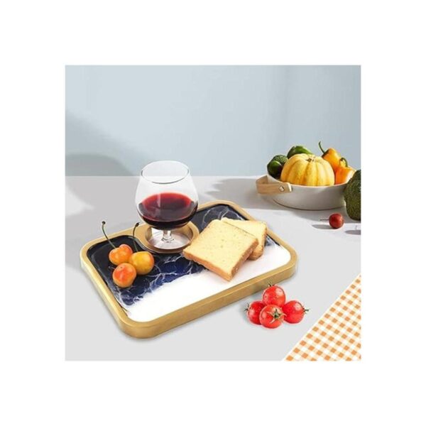 KyeeaDIY Bandeja rectangular de resina para desayuno