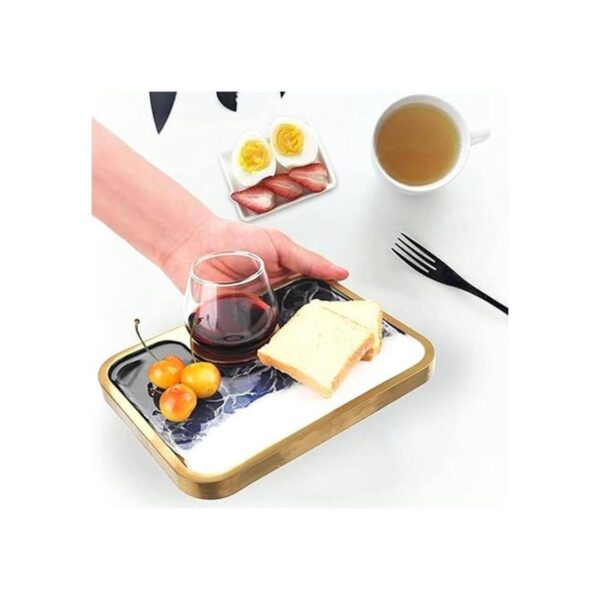 KyeeaDIY Bandeja rectangular de resina para desayuno
