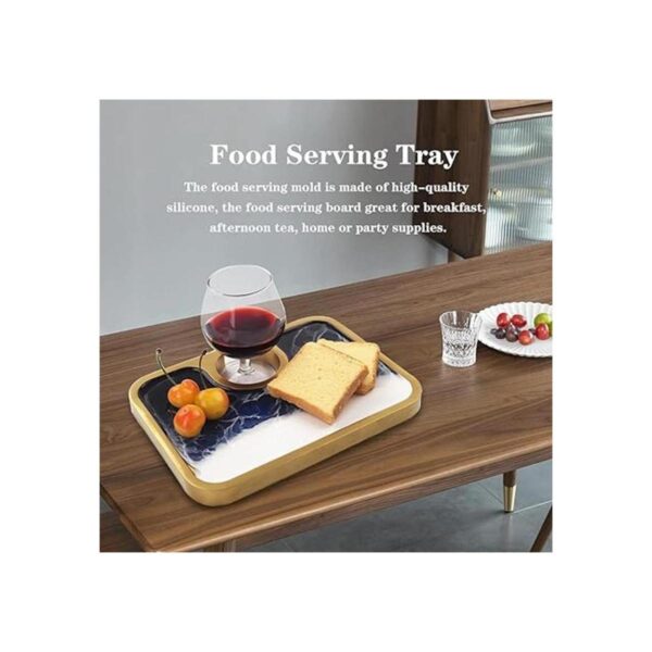 KyeeaDIY Bandeja rectangular de resina para desayuno