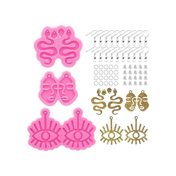 Juego de 103 moldes de resina para aretes Molde de