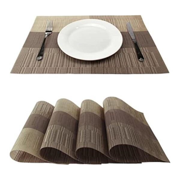 GEFEII Exquisitos manteles individuales de PVC de bambú_1