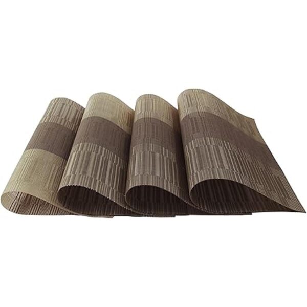 GEFEII Exquisitos manteles individuales de PVC de bambú_3