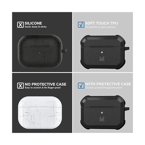 KMMIN Funda compatible con AirPods Pro funda protectora_3