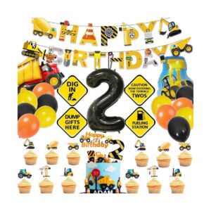 MATTTIME Construcción Cartel de 2 cumpleaños para