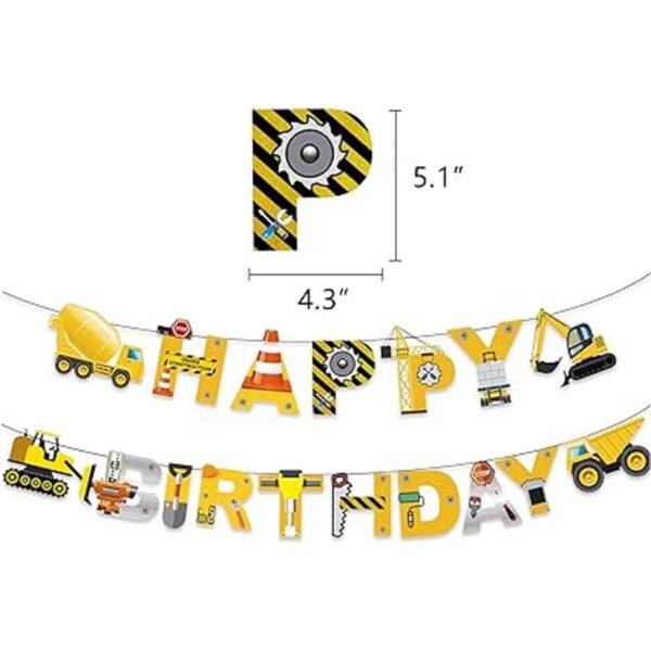 MATTTIME Construcción Cartel de 2 cumpleaños para