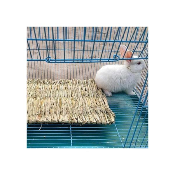PINVNBY Grass Mat for Rabbit Bunny Natural Straw Woven_4