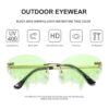 Gemily Gafas de sol verdes de moda para fiesta gafas de
