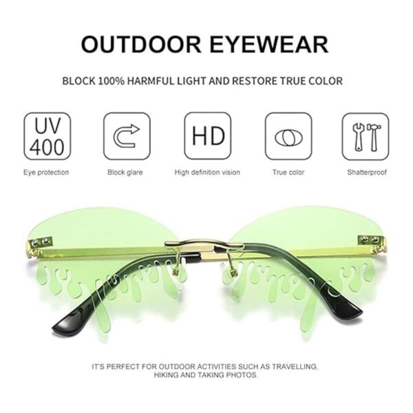 Gemily Gafas de sol verdes de moda para fiesta gafas de