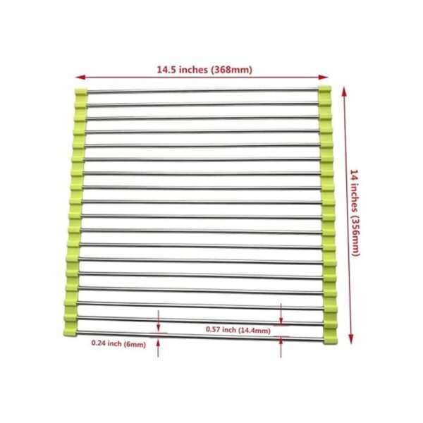 Estante enrollable para secar platos de 14.5 pulgadas de_2