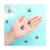 Hicarer 48 dijes para autismo con 48 anillos semiabiertos