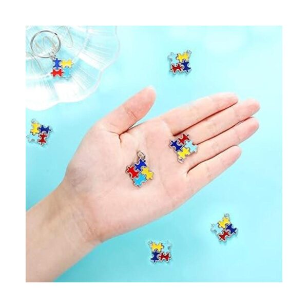 Hicarer 48 dijes para autismo con 48 anillos semiabiertos