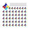 Hicarer 48 dijes para autismo con 48 anillos semiabiertos