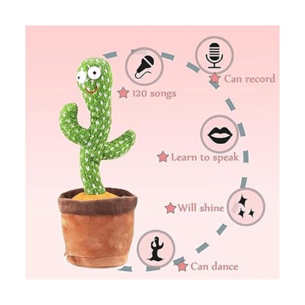 Juguete de cactus bailarín juguete parlante canta y mima_2