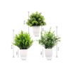Greentime Paquete de 3 mini plantas falsas en macetas