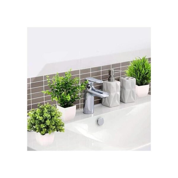 Greentime Paquete de 3 mini plantas falsas en macetas