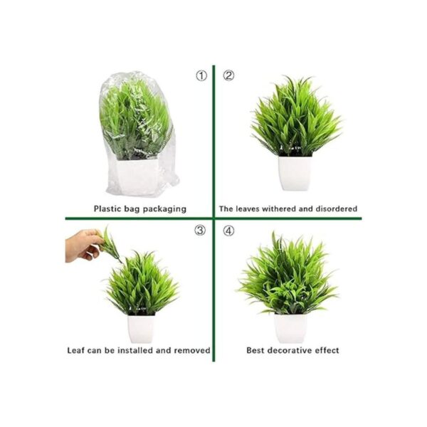 Greentime Paquete de 3 mini plantas falsas en macetas