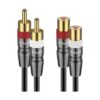JD 2 cables de extensión RCA macho a hembra carcasa de_1
