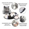 Hamiledyi Cuenco de acero inoxidable para perros y gatos