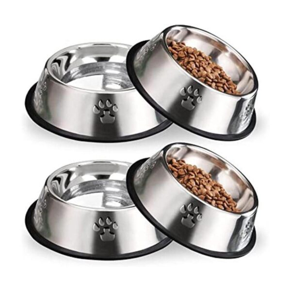 Hamiledyi Cuenco de acero inoxidable para perros y gatos