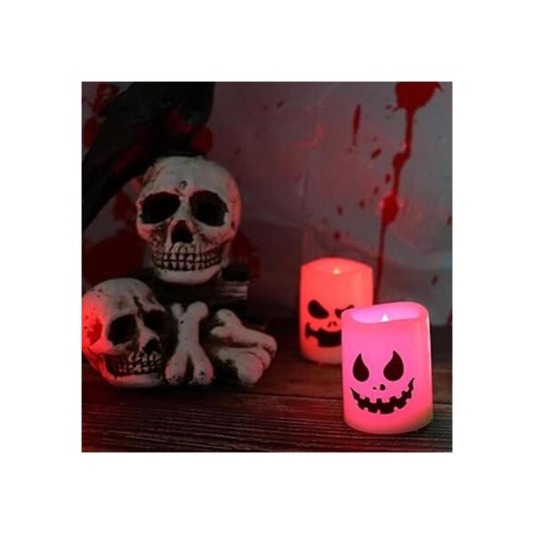 GenSwin Velas votivas sin llama de Halloween que cambian_2