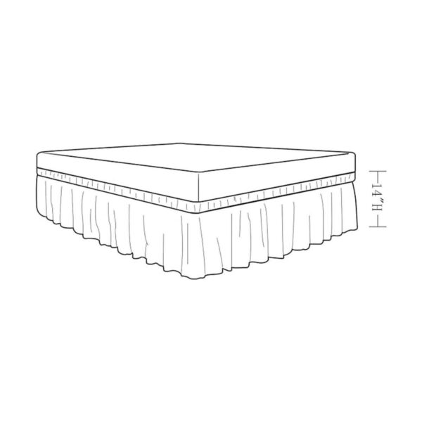 MEILA Falda de cama envolvente con tres lados de tela y_5