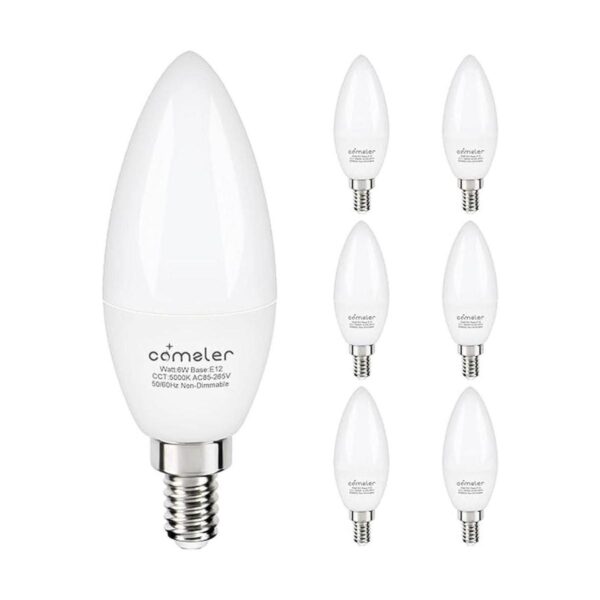 Comzler Bombilla LED de candelabro de 6 W bombilla LED_1