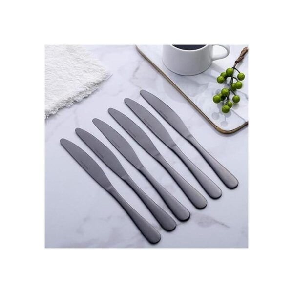 GoGeiLi Cuchillo de cena negro mate juego de cuchillos