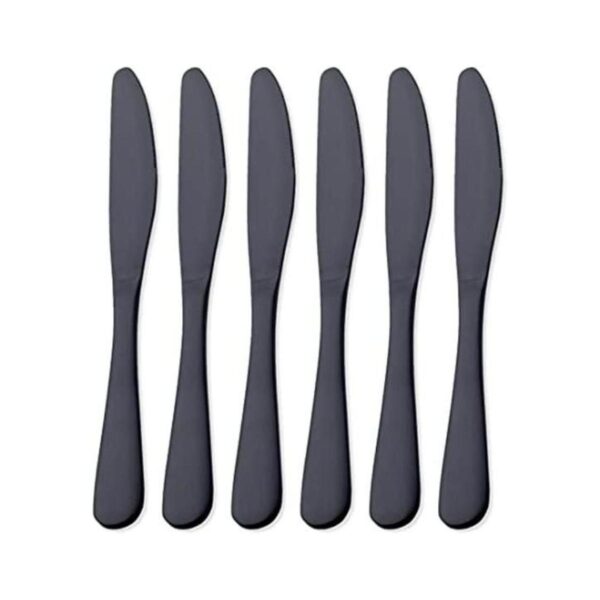 GoGeiLi Cuchillo de cena negro mate juego de cuchillos
