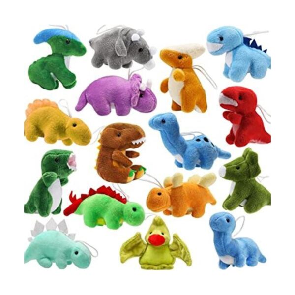 Paquete de 16 juguetes de peluche de dinosaurios a granel_1