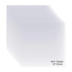Paquete de 15 hojas de Mylar de 6 mil 12 x 12 pulgadas