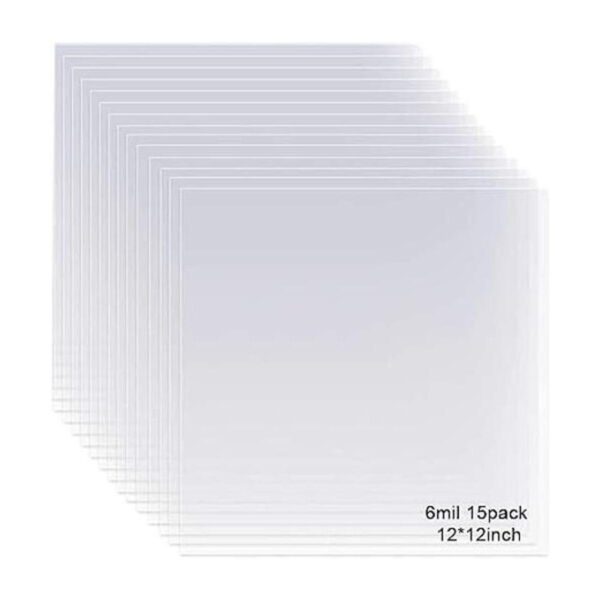 Paquete de 15 hojas de Mylar de 6 mil 12 x 12 pulgadas
