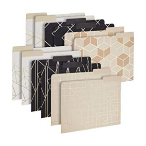 Paquete de 12 carpetas decorativas con lámina dorada_1