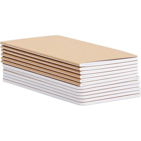 Paquete de 12 cuadernos de papel Kraft diarios forrados_5