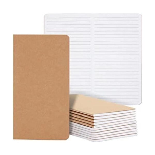 Paquete de 12 cuadernos de papel Kraft diarios forrados_1