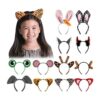 Paquete de 12 diademas de animales de peluche para_1