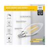 Paquete de 12 bombillas LED regulables E12 equivalente a