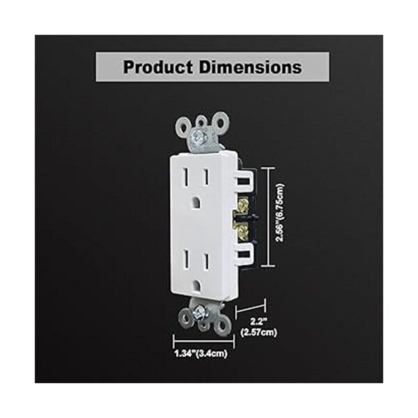 Paquete de 100 receptáculo de pared CML de 15 amperios_3