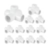 Paquete de 12 accesorios de codo de PVC de 5 vías de 1