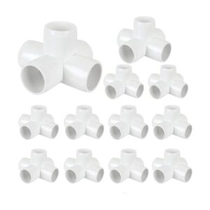 Paquete de 12 accesorios de codo de PVC de 5 vías de 1