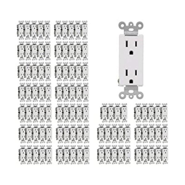 Paquete de 100 receptáculo de pared CML de 15 amperios_1