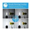 Paquete de 12 bombillas LED E12 de 60 W equivalentes luz