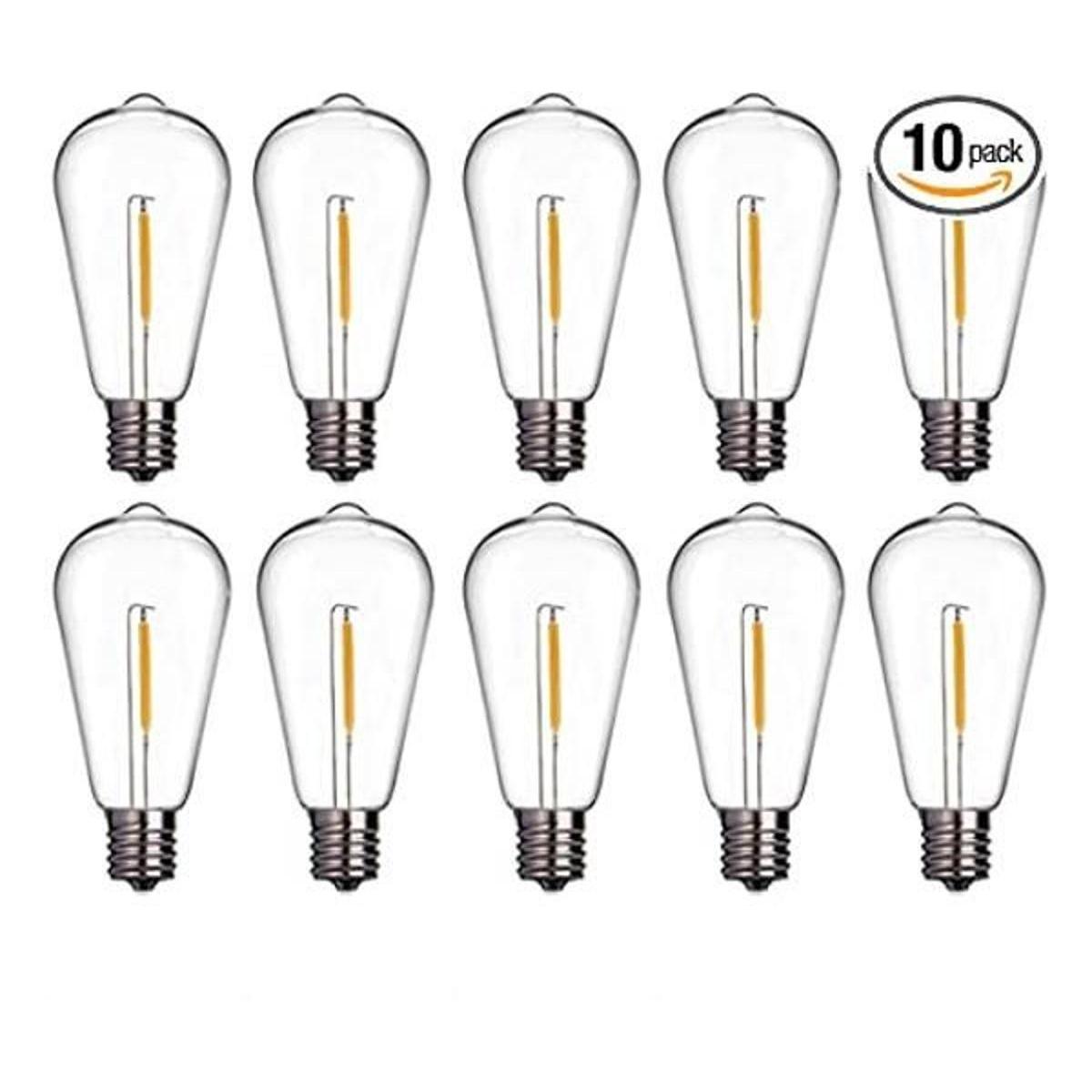 Paquete de 10 bombillas LED Edison bombillas de repuesto