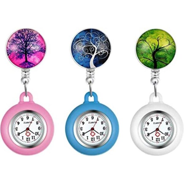 Paquete de 1 a 3 relojes retráctiles para enfermeras con_1
